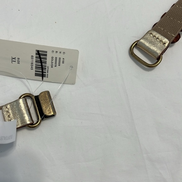 New Anthropologie Elegant shine gold Women's Belt size XL - Picture 6 of 7